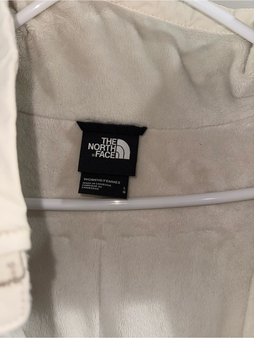 The North Face Women's Cream Fleece-Lined Jacket (knee length)